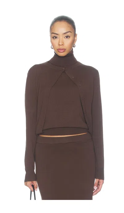 Astr Kelly Sweater In Brown