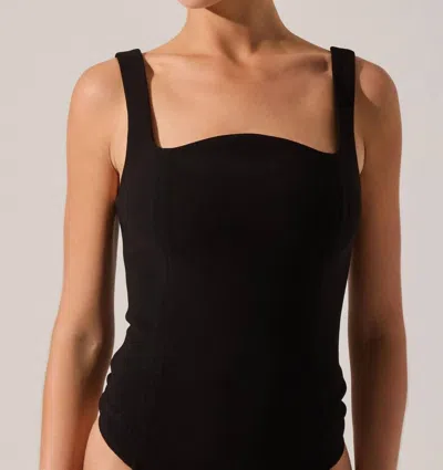 Astr Kendal Sleeveless Bodysuit In Black