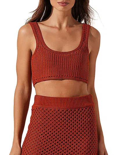 Astr Kendelle Womens Knit Sleeveless Cropped In Multi