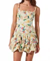 Astr The Label Keyla Floral Bubble Hem Cotton Minidress In Multi