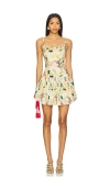 Astr The Label Keyla Floral Bubble Hem Cotton Minidress