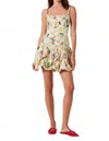 Astr The Label Keyla Floral Bubble Hem Cotton Minidress In Multi