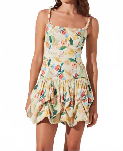 ASTR KEYLA DRESS IN YELLOW GREEN FLORAL
