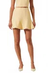 Astr The Label Kiona Metallic Tweed Miniskirt In Yellow