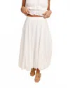 Astr Kissel Eyelet Maxi Skirt In White In White