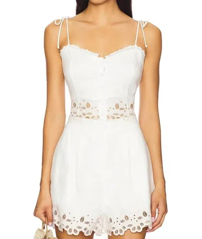 Astr Kiya High Rise Shorts In White