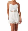Astr The Label Kiya Eyelet Hem Linen Camisole In White