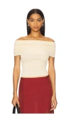 Astr Kylin Sweater Top In Butter