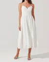 Astr Label Kaidi Midi Dress In White In White