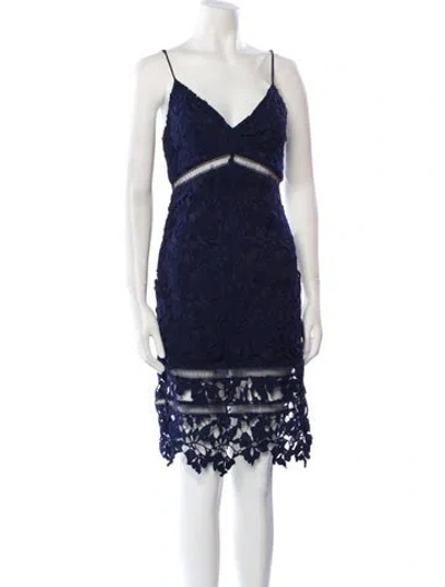 Pre-owned Astr Lace Mini Dress In Blue