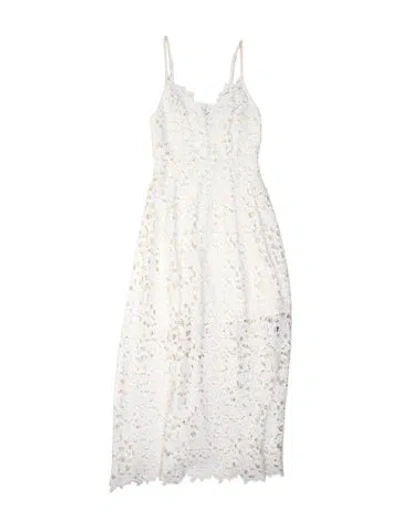 Pre-owned Astr Lace Pattern Long Dress In Neutral