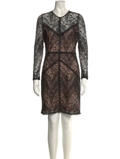 Pre-owned Astr Lace Pattern Mini Dress In Multi