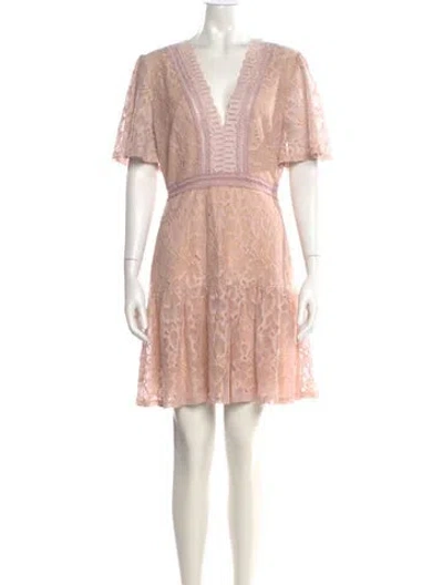 Pre-owned Astr Lace Pattern Mini Dress In Pink