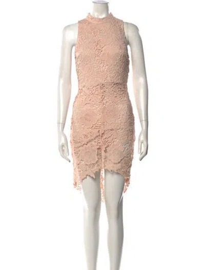 Pre-owned Astr Lace Pattern Mini Dress In Pink
