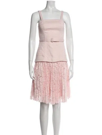 Pre-owned Astr Lace Pattern Mini Dress In Pink