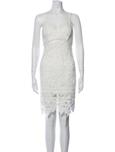 Pre-owned Astr Lace Pattern Mini Dress In White