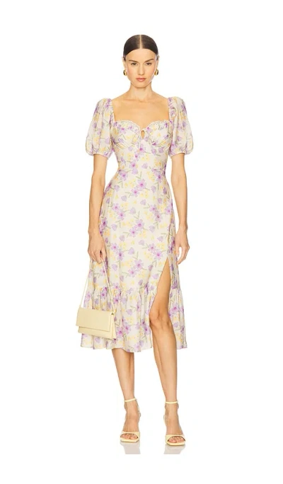 ASTR LACE TRIMMED MILKMAID DRESS