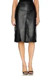 Astr Ladonne Faux Leather Skirt In Black In Black