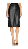 Astr Ladonne Faux Leather Skirt In Black In Black