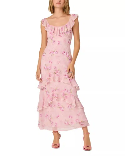 Astr Laisha Dress In Pink Floral In Brown