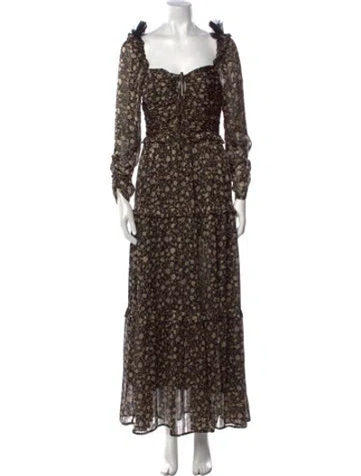 Pre-owned Astr Lambswool Long Dress In Black