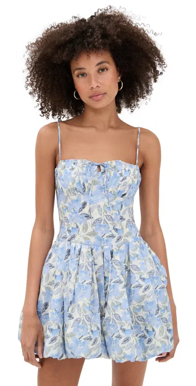 Astr Larissa Dress Blue Floral