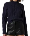 Astr The Label Laverne Lace-up Back Sweater In Blue