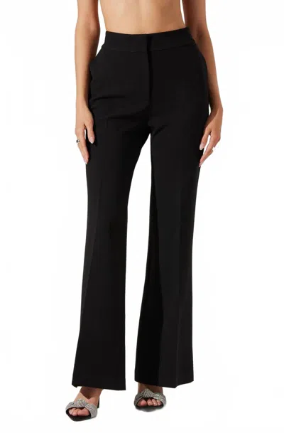 Astr Lawson Flared Dress Pants In Black