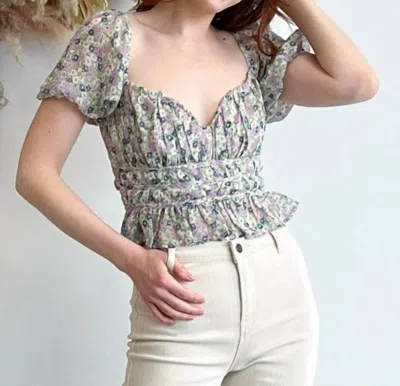 Astr Leigh Top In Lavender In Purple