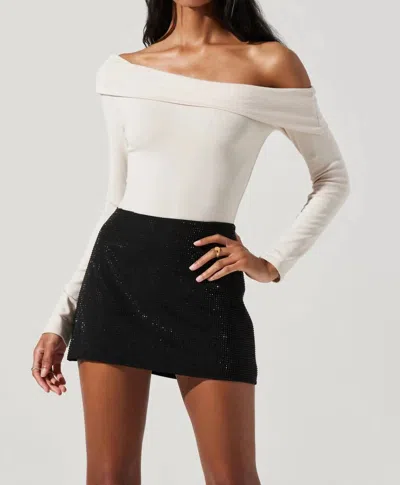 Astr Lenore Bodysuit In Off White