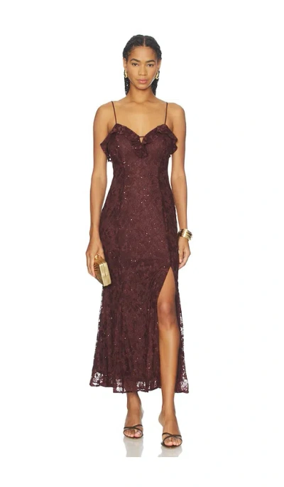 Astr Leonie Dress In Brown