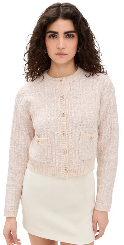 Astr Leyla Cardigan Oatmeal Lavender