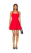 Astr The Label Lilibeth Pleated Halter Minidress In Red