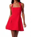Astr The Label Lilibeth Pleated Halter Minidress In Pink