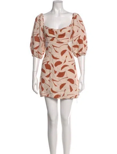 Pre-owned Astr Linen Mini Dress In Multi