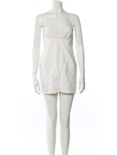 Pre-owned Astr Linen Mini Dress In Neutral
