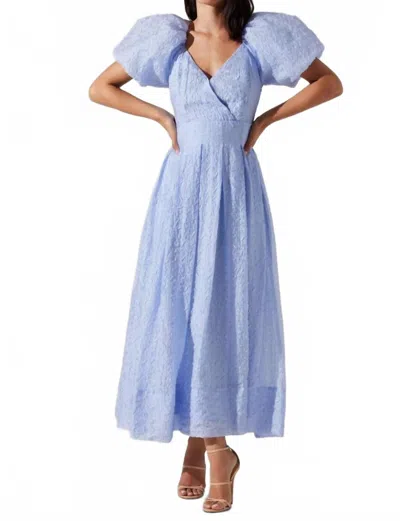 Astr Linette Midi Dress In Blue