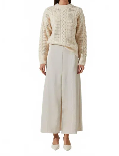 Astr Lisbeth Cable Knit Sweater In Cream In Neutral