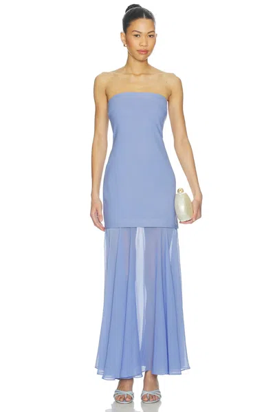 Astr Lizet Maxi Dress In Periwinkle Blue In Multi