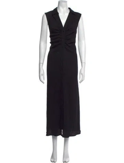Pre-owned Astr Long Dress In Black