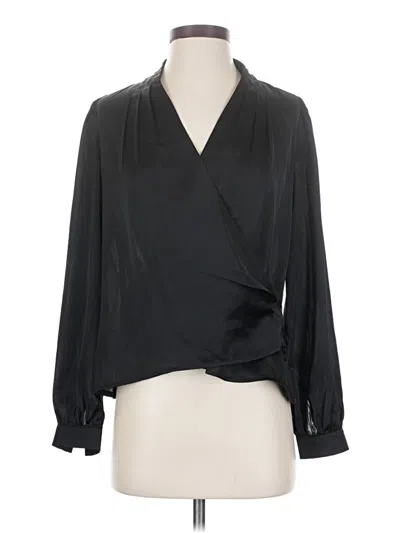 Pre-owned Astr Long Sleeve Blouse In Black