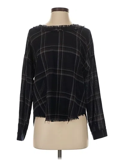 Pre-owned Astr Long Sleeve Blouse In Black