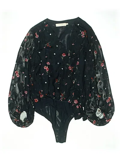 Pre-owned Astr Long Sleeve Blouse In Blue