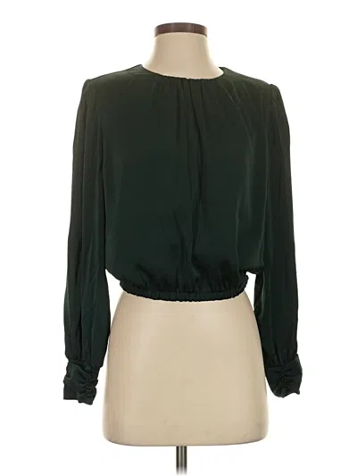 Pre-owned Astr Long Sleeve Blouse In Green