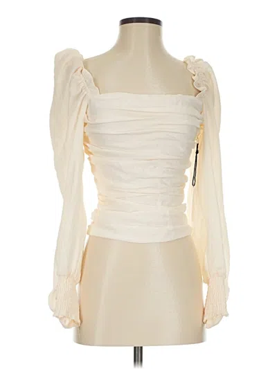 Pre-owned Astr Long Sleeve Blouse In Ivory