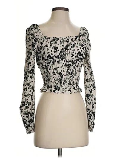 Pre-owned Astr Long Sleeve Blouse In Ivory