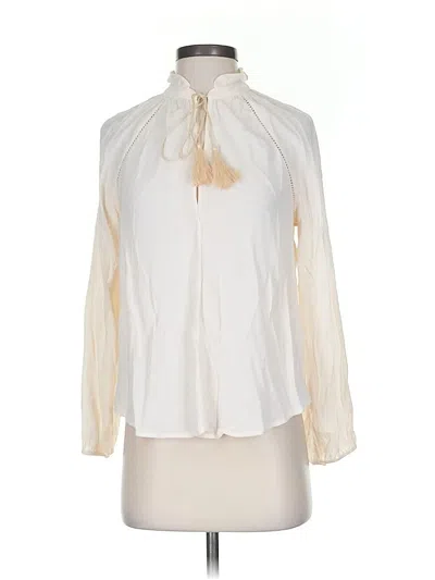 Pre-owned Astr Long Sleeve Blouse In Ivory
