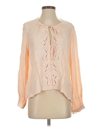 Pre-owned Astr Long Sleeve Blouse In Ivory