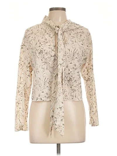Pre-owned Astr Long Sleeve Blouse In Ivory