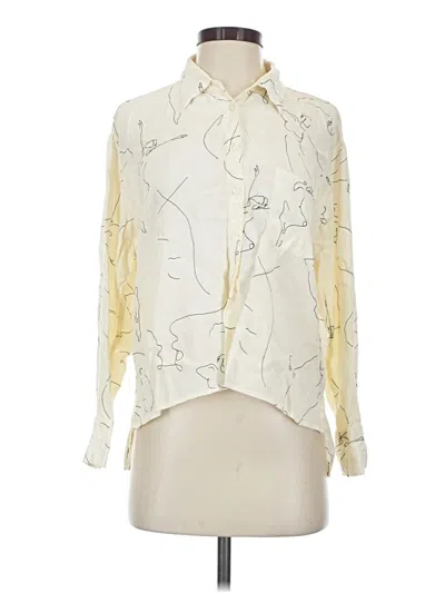 Pre-owned Astr Long Sleeve Blouse In Ivory
